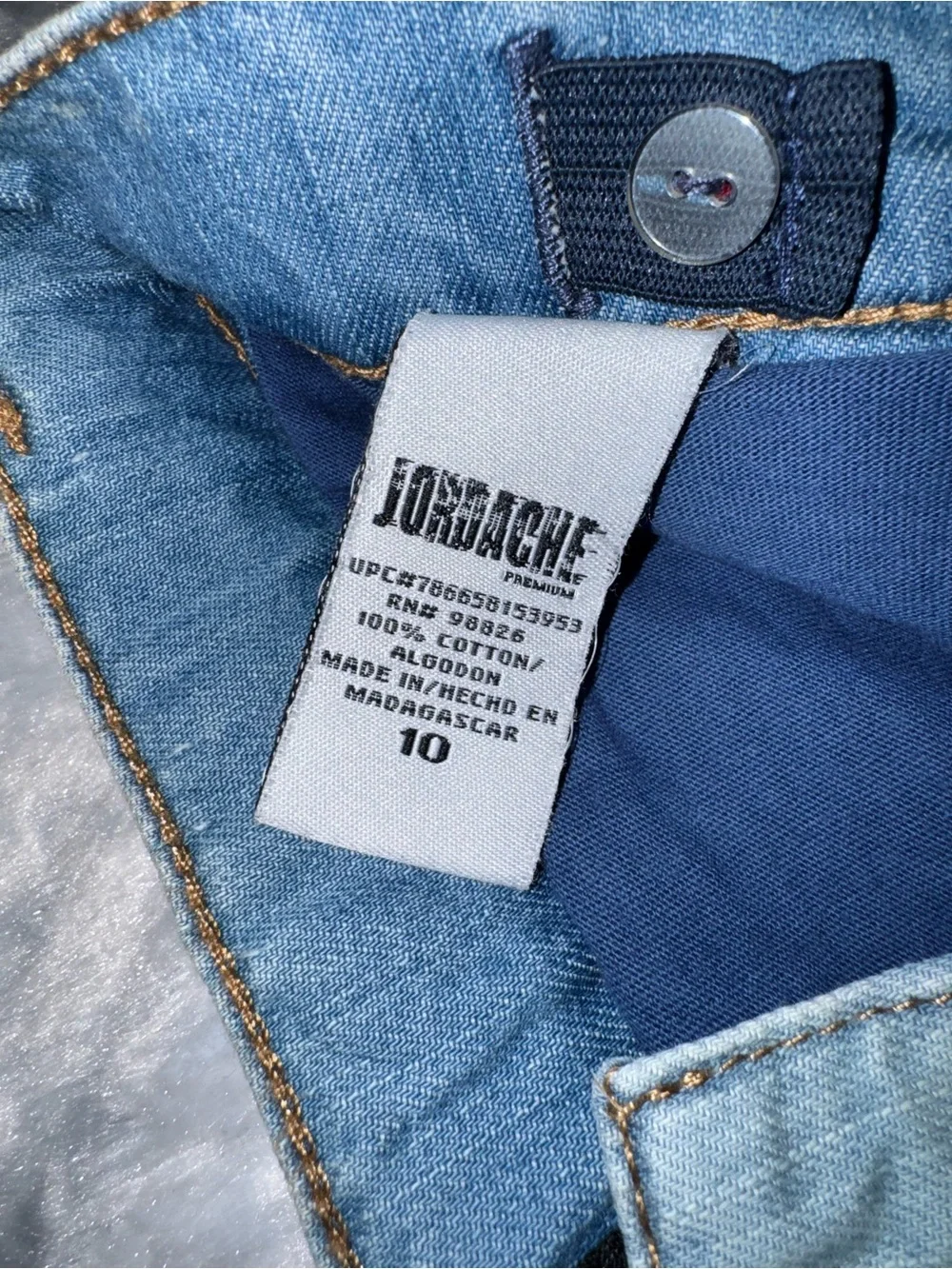 Jordache Light Wash Denim Ruffle Skort - Pale Blue